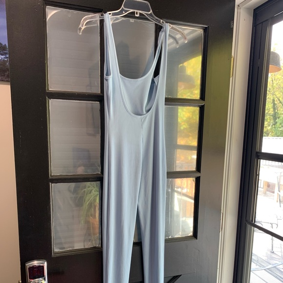 Long blue jumpsuit - Picture 3 of 7